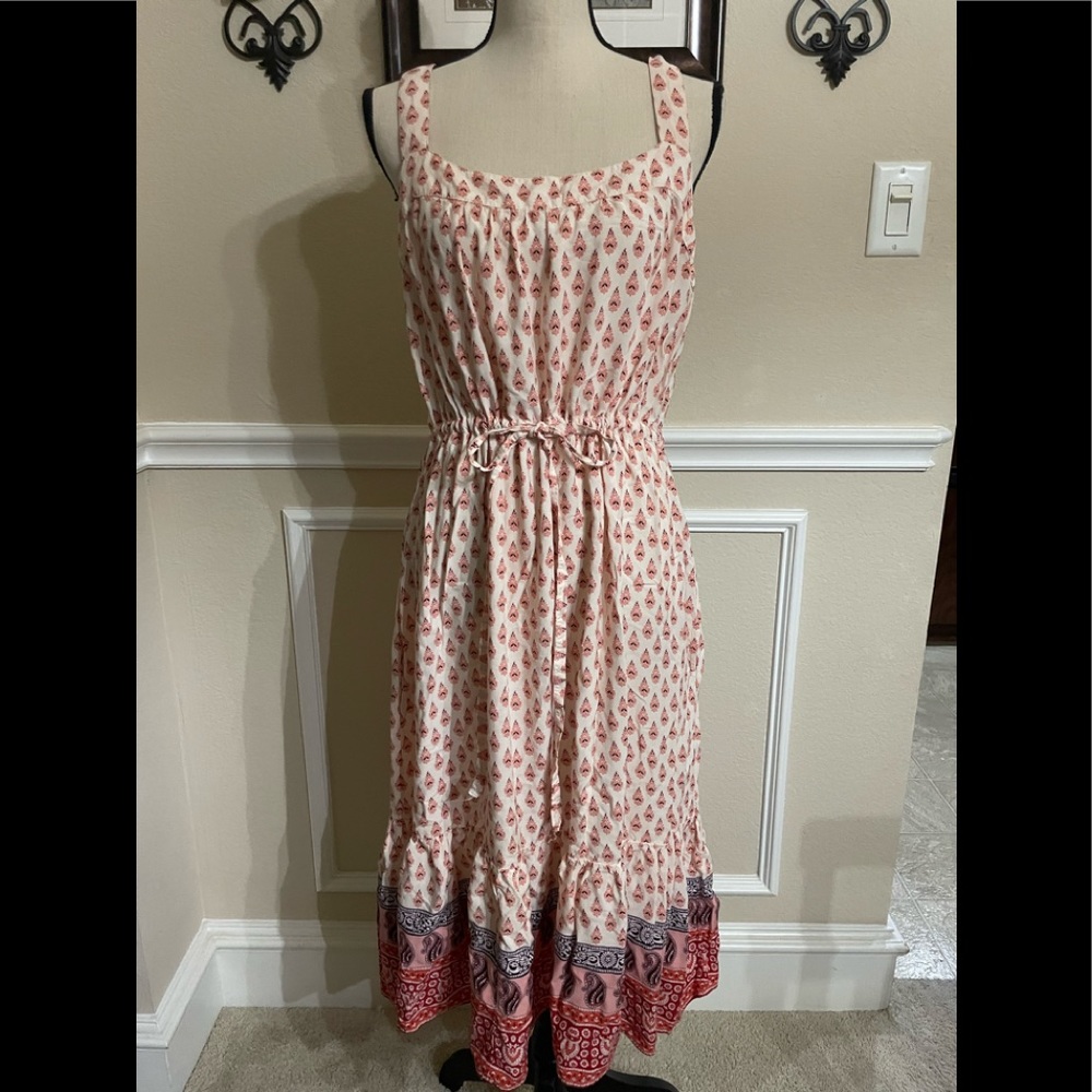 beachlunchlounge Red and Blue Patterned Dress